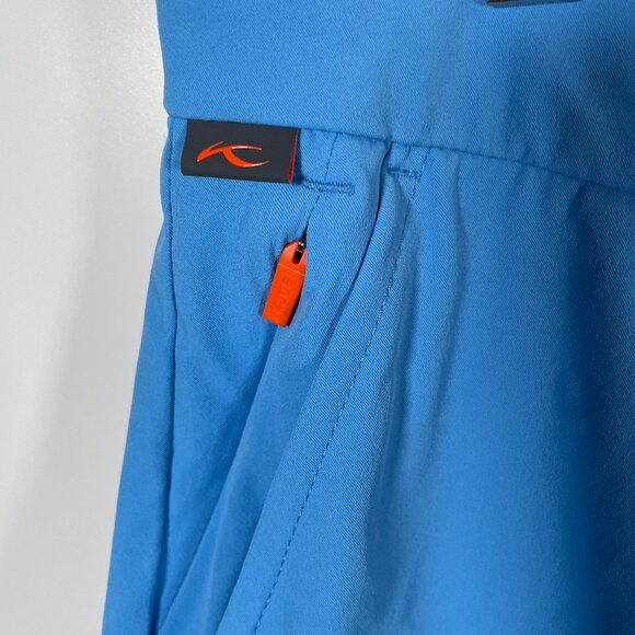 KJUS Iver Shorts Mens Size 36 Regular Fit Blue Performance Stretch Golf Pockets - Picture 2 of 8